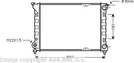 Ava Quality Cooling VW 2085 - Радиатор, охлаждение двигателя autospares.lv