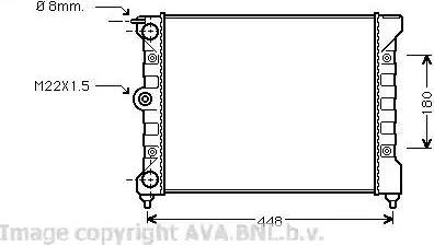 Ava Quality Cooling VW 2038 - Радиатор, охлаждение двигателя autospares.lv