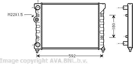 Ava Quality Cooling VW 2029 - Радиатор, охлаждение двигателя autospares.lv