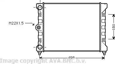 Ava Quality Cooling VW 2028 - Радиатор, охлаждение двигателя autospares.lv