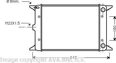 Ava Quality Cooling VW 2023 - Радиатор, охлаждение двигателя autospares.lv