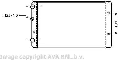 Ava Quality Cooling VW 2027 - Радиатор, охлаждение двигателя autospares.lv