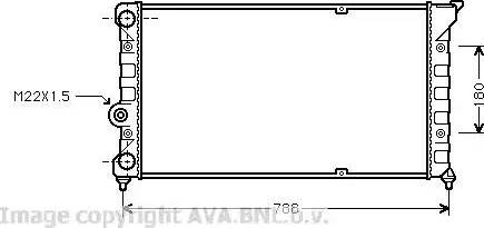 Ava Quality Cooling VW 2079 - Радиатор, охлаждение двигателя autospares.lv