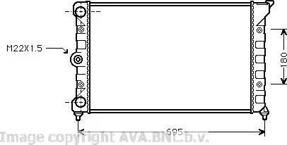 Ava Quality Cooling VW 2078 - Радиатор, охлаждение двигателя autospares.lv