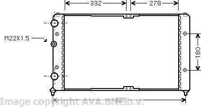 Ava Quality Cooling VW 2191 - Радиатор, охлаждение двигателя autospares.lv