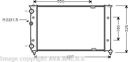 Ava Quality Cooling VW 2156 - Радиатор, охлаждение двигателя autospares.lv