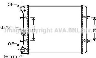 Ava Quality Cooling VW2152 - Радиатор, охлаждение двигателя autospares.lv