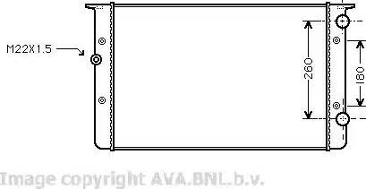 Ava Quality Cooling VW 2104 - Радиатор, охлаждение двигателя autospares.lv