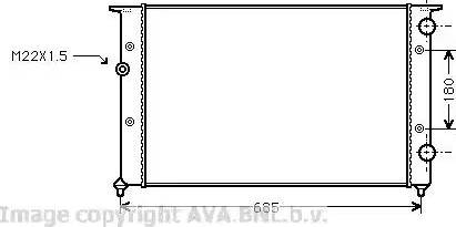 Ava Quality Cooling VW 2102 - Радиатор, охлаждение двигателя autospares.lv