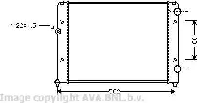 Ava Quality Cooling VW 2119 - Радиатор, охлаждение двигателя autospares.lv