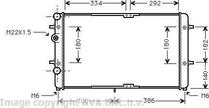 Ava Quality Cooling VW 2180 - Радиатор, охлаждение двигателя autospares.lv