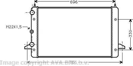 Ava Quality Cooling VW 2135 - Радиатор, охлаждение двигателя autospares.lv