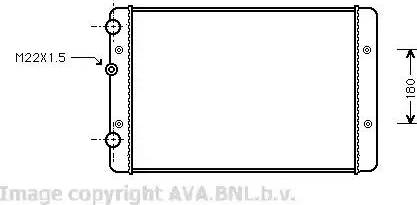 Ava Quality Cooling VW 2131 - Радиатор, охлаждение двигателя autospares.lv