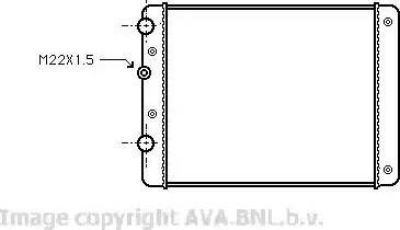 Ava Quality Cooling VW 2129 - Радиатор, охлаждение двигателя autospares.lv