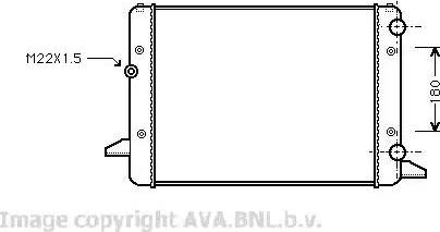 Ava Quality Cooling VW 2120 - Радиатор, охлаждение двигателя autospares.lv