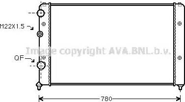 Ava Quality Cooling VW 2122 - Радиатор, охлаждение двигателя autospares.lv