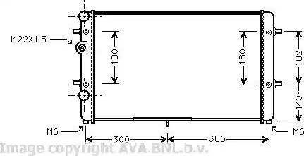 Ava Quality Cooling VW 2179 - Радиатор, охлаждение двигателя autospares.lv