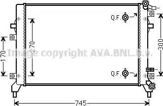 Ava Quality Cooling VW2326 - Радиатор, охлаждение двигателя autospares.lv