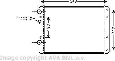 Ava Quality Cooling VW 2249 - Радиатор, охлаждение двигателя autospares.lv