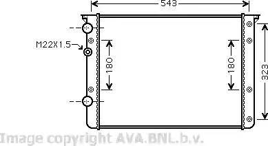 Ava Quality Cooling VW 2260 - Радиатор, охлаждение двигателя autospares.lv