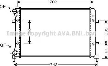 Ava Quality Cooling VW 2204 - Радиатор, охлаждение двигателя autospares.lv