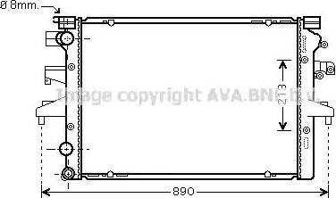 Ava Quality Cooling VW 2231 - Радиатор, охлаждение двигателя autospares.lv