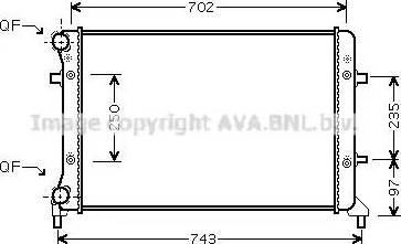 Ava Quality Cooling VWA2223 - Радиатор, охлаждение двигателя autospares.lv