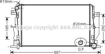 Ava Quality Cooling VW 2279 - Радиатор, охлаждение двигателя autospares.lv