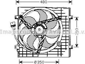 Ava Quality Cooling VW 7506 - Вентилятор, охлаждение двигателя autospares.lv