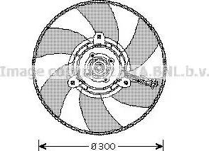 Ava Quality Cooling VW 7517 - Вентилятор, охлаждение двигателя autospares.lv