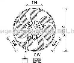 Ava Quality Cooling VW7539 - Вентилятор, охлаждение двигателя autospares.lv