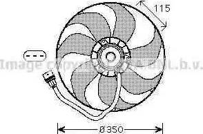 Ava Quality Cooling VW 7521 - Вентилятор, охлаждение двигателя autospares.lv