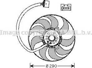 Ava Quality Cooling VW 7522 - Вентилятор, охлаждение двигателя autospares.lv