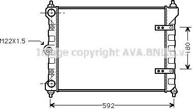 Ava Quality Cooling VWA2095 - Радиатор, охлаждение двигателя autospares.lv