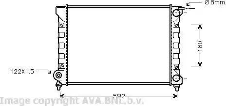 Ava Quality Cooling VWA2045 - Радиатор, охлаждение двигателя autospares.lv