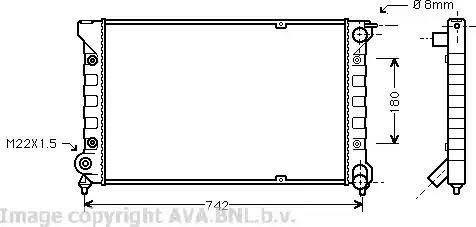 Ava Quality Cooling VWA2041 - Радиатор, охлаждение двигателя autospares.lv