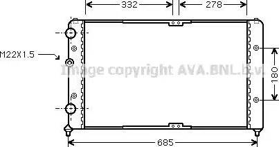 Ava Quality Cooling VWA2191 - Радиатор, охлаждение двигателя autospares.lv