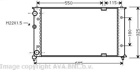 Ava Quality Cooling VWA2192 - Радиатор, охлаждение двигателя autospares.lv