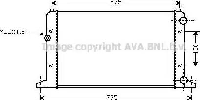 Ava Quality Cooling VWA2160 - Радиатор, охлаждение двигателя autospares.lv