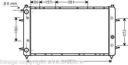 Ava Quality Cooling VW 2114 - Радиатор, охлаждение двигателя autospares.lv