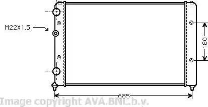 Ava Quality Cooling VWA2115 - Радиатор, охлаждение двигателя autospares.lv