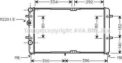 Ava Quality Cooling VWA2180 - Радиатор, охлаждение двигателя autospares.lv