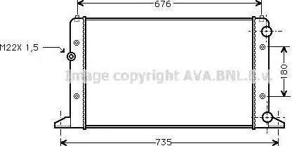 Ava Quality Cooling VWA2132 - Радиатор, охлаждение двигателя autospares.lv