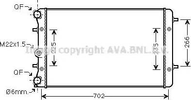 Ava Quality Cooling VWA2174 - Радиатор, охлаждение двигателя autospares.lv