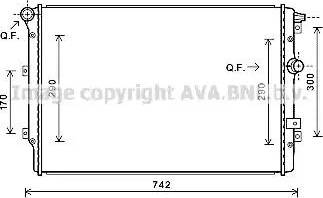 Ava Quality Cooling VWA2324 - Радиатор, охлаждение двигателя autospares.lv