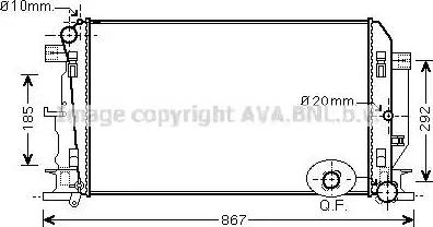 Ava Quality Cooling VWA2271 - Радиатор, охлаждение двигателя autospares.lv