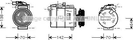 Ava Quality Cooling VWAK087 - Компрессор кондиционера autospares.lv