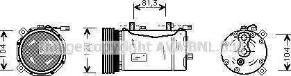 Ava Quality Cooling VWAK172 - Компрессор кондиционера autospares.lv