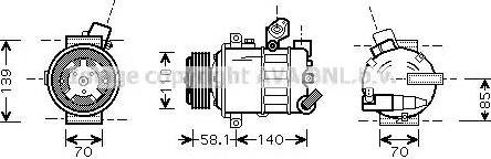 Ava Quality Cooling VWAK302 - Компрессор кондиционера autospares.lv