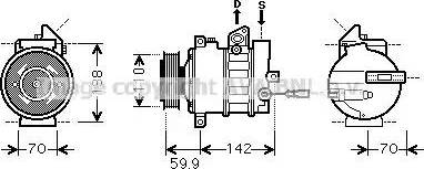 Ava Quality Cooling VWAK298 - Компрессор кондиционера autospares.lv